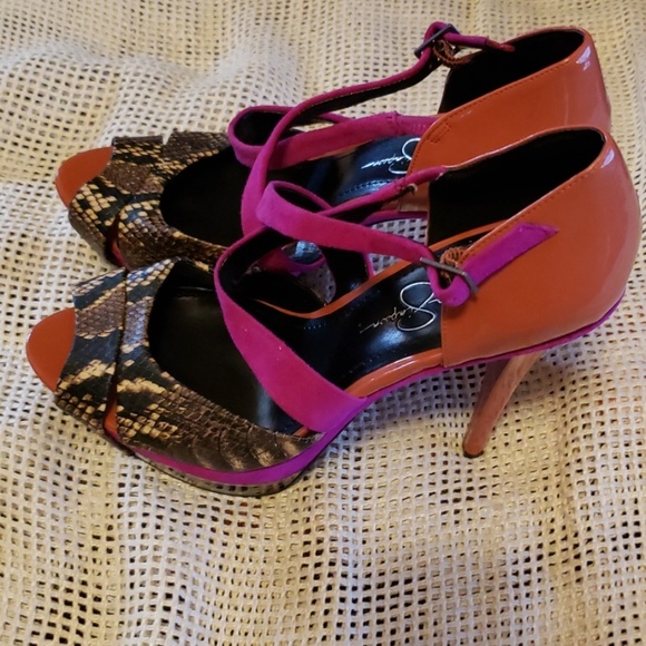 Jessica SIMPSON summer platform stilettos - Picture 2 of 6